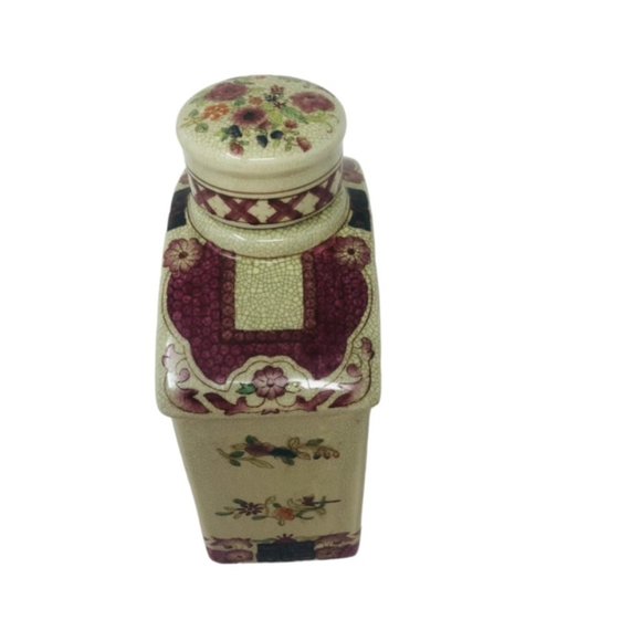 Antique Chinese Porcelain Tea Caddy/Ginger Jar Oriental Asian Crackled Finish - Picture 2 of 12